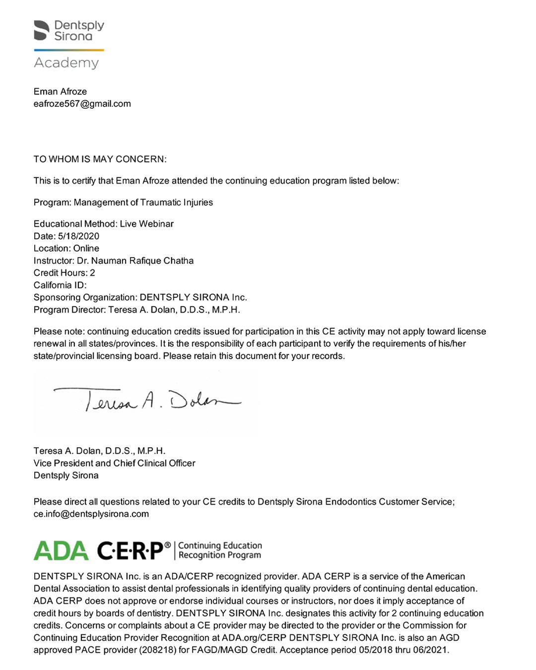 Certificate 12