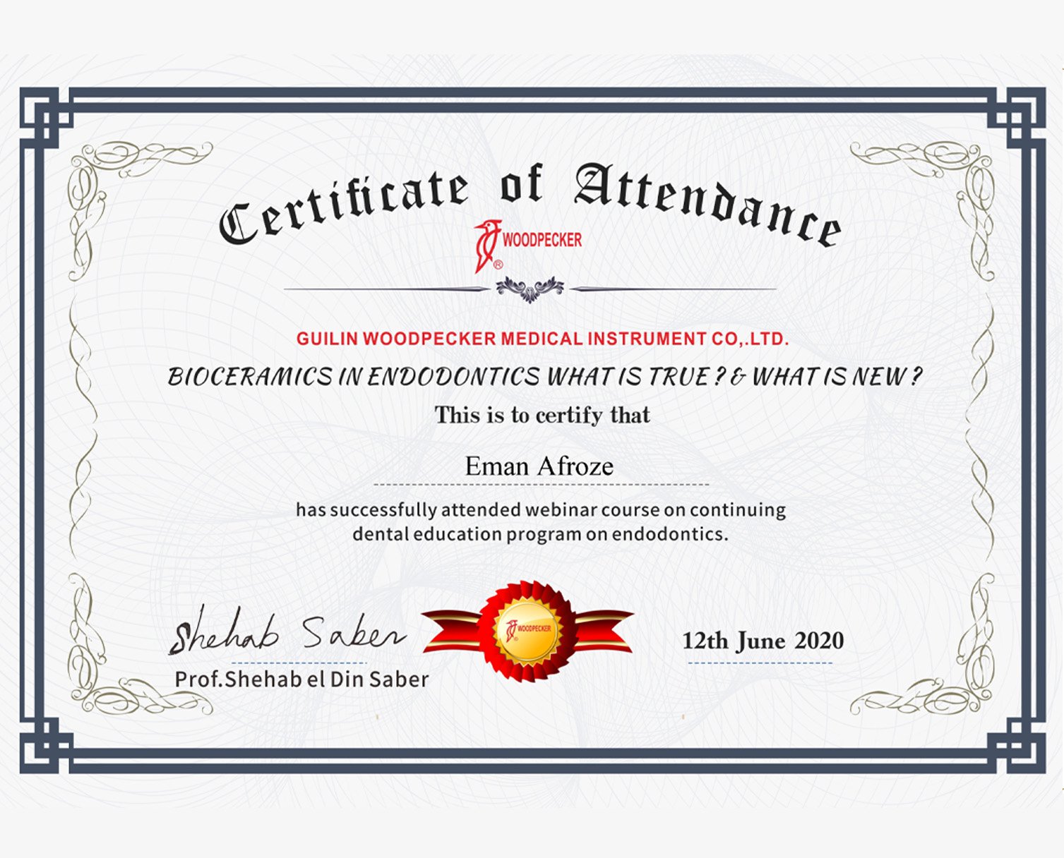 Certificate 9